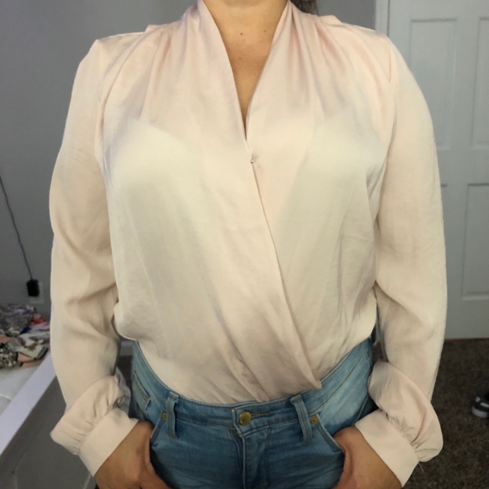Light pink long sleeve bodysuit